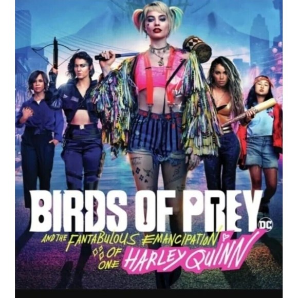 Birds of Prey Harley Quinn NWT Destructed Shorts Hi-Rise  Striped Denim Size 7 - Picture 3 of 10